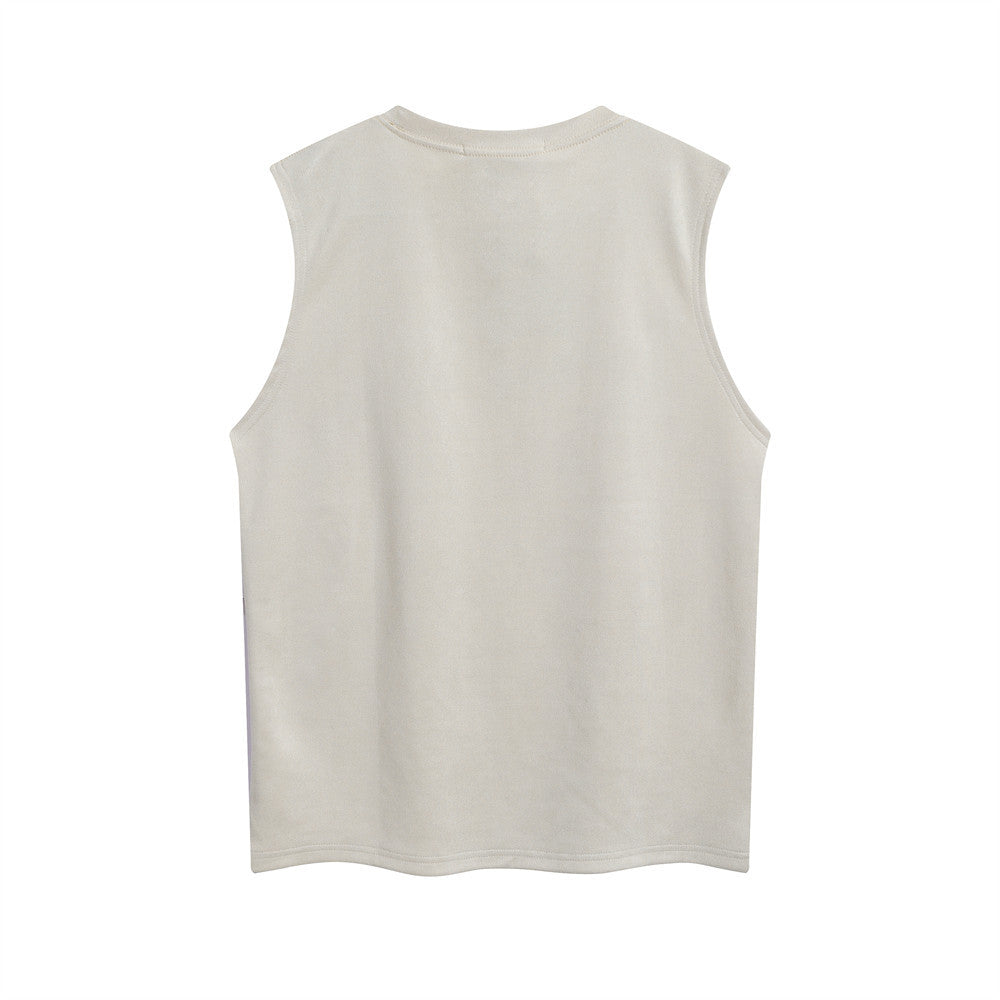 Letter Print Vest Men's All-matching Sleeveless Top