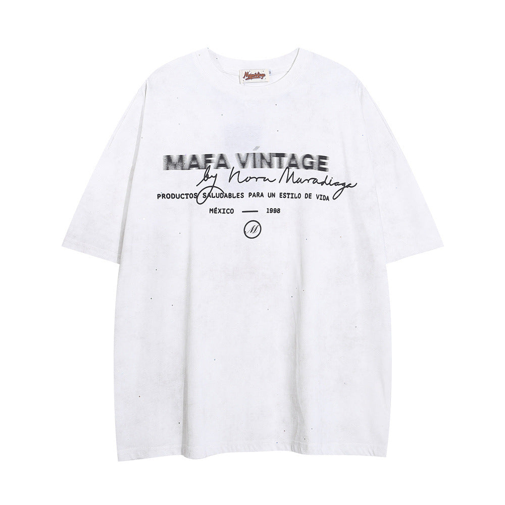 Letter Print Short-sleeve T-shirt