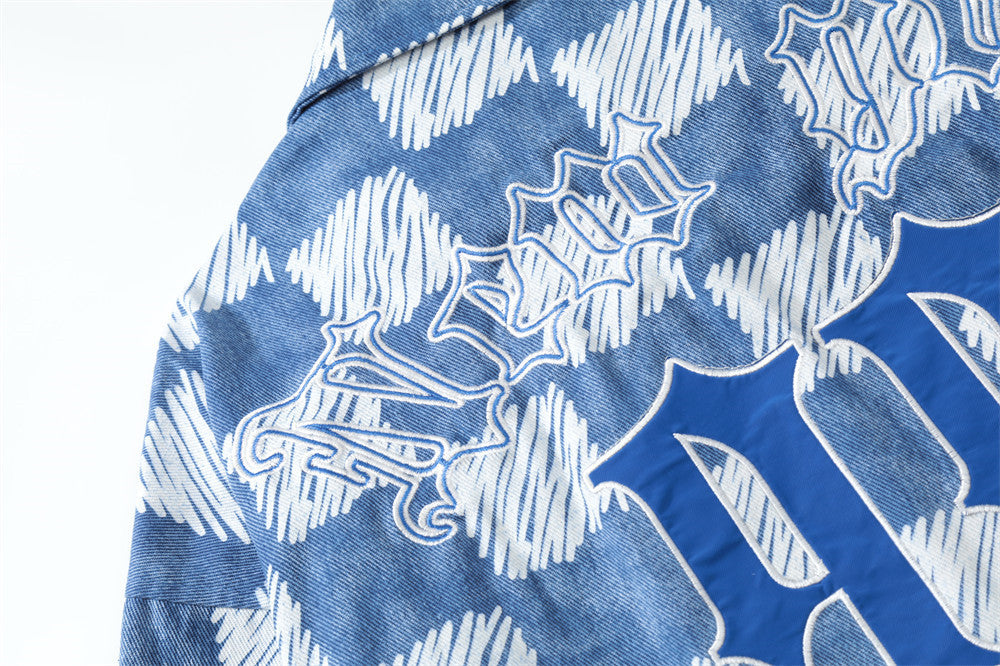 Street Checkerboard Lapel Jacket Men's