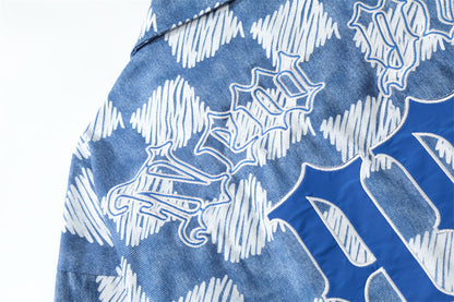 Street Checkerboard Lapel Jacket Men's