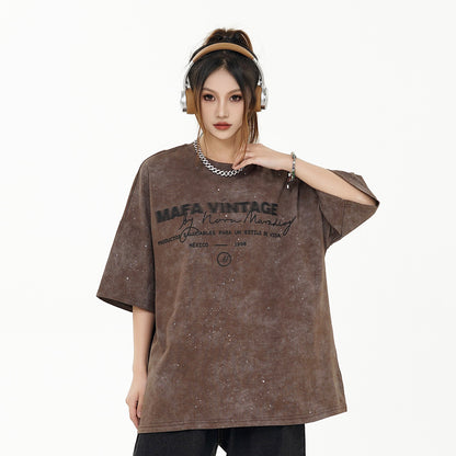 Letter Print Short-sleeve T-shirt