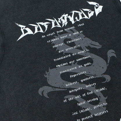 Dragon Print Casual Round Neck Vest For Men