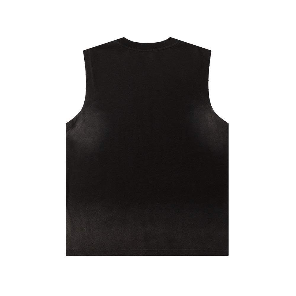 Street Letters Printed Casual Vest