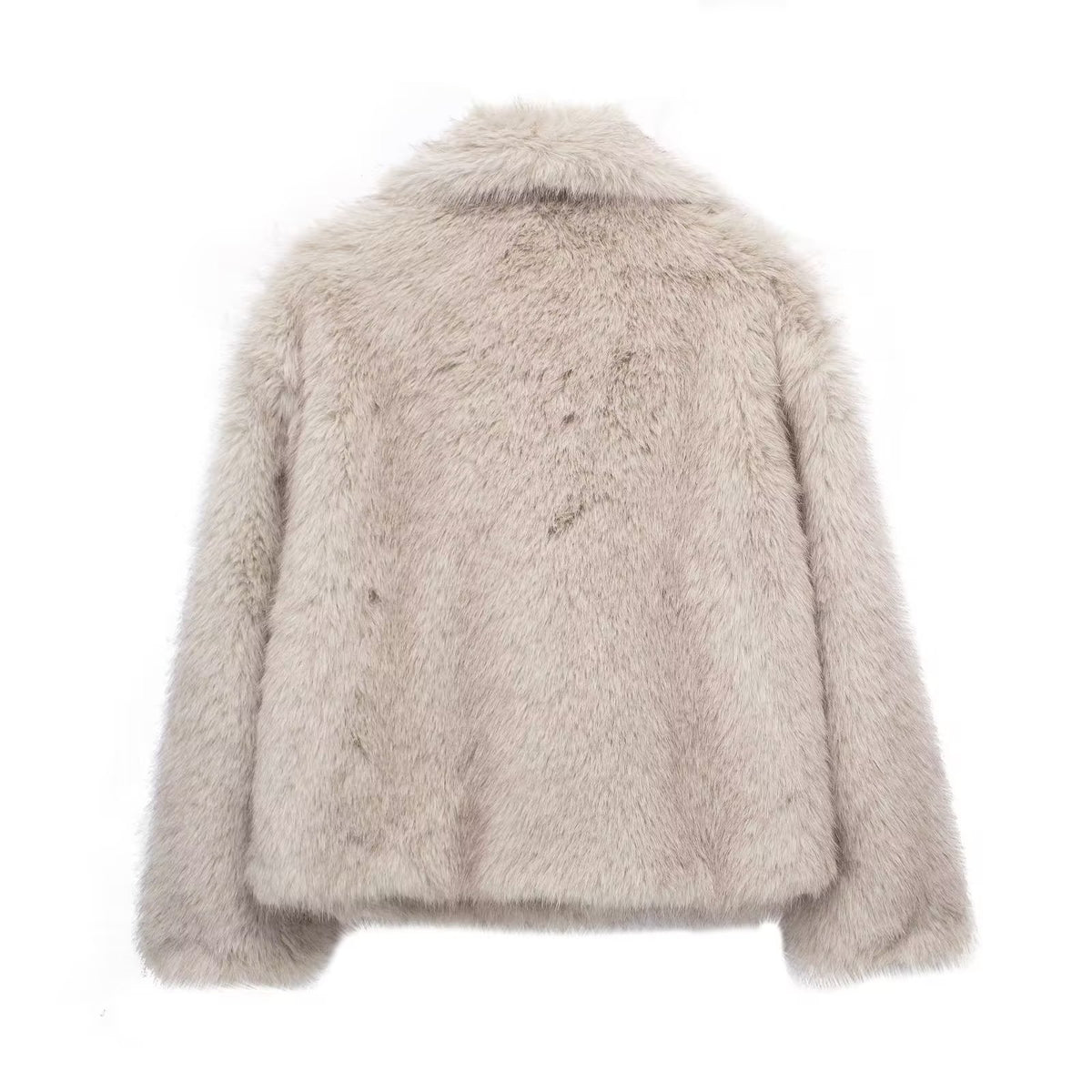 Plush Winter Lapel Coat