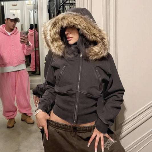 New Street Style Stitching Outer Wear Fashionable Jacket Top For Women