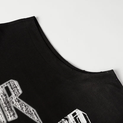 Street Letters Printed Casual Vest